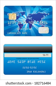 Realistic vector Credit Card two sides