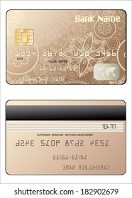 Realistic vector Credit Card two sides
