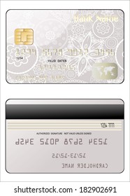 Realistic vector Credit Card two sides
