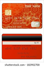 Realistic vector Credit Card two sides