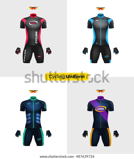 Download Realistic Vector Cycling Uniforms Branding Mockup Stock ...