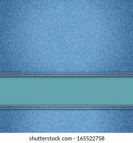 Realistic vector denim background. eps10