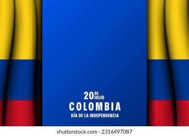 realistic vector design 20 july colombia independence day banner