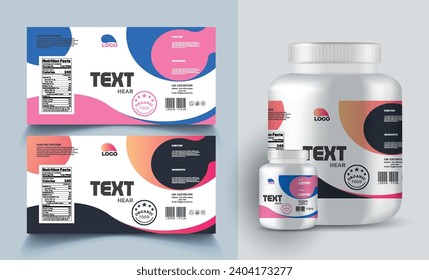 Realistic vector design label packaging design and Dry fruits packaging template