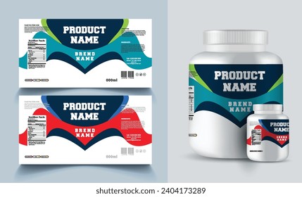 Realistic vector design label packaging design and Dry fruits packaging template