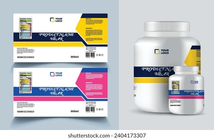 Realistic vector design label packaging design and Dry fruits packaging template