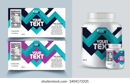 Realistic vector design label packaging design and Dry fruits packaging template