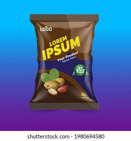 Diseño vectorial realista de chips de papa y plantilla de empaque de alimentos secos.