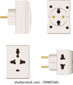 Realistic vector electric tee in different position