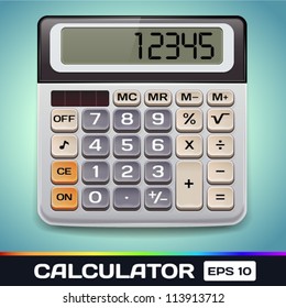 Realistic Vector Electronic Calculator