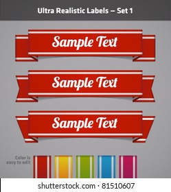 Realistic vector fabric labels