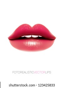 Realistic Vector Female Lips