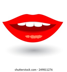 Realistic vector female lips