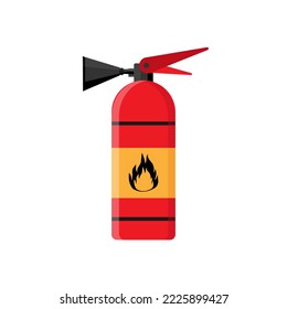 Icono de extintor de incendios vectorial realista. Dispositivo portátil para extinguir incendios liberando agente de extinción almacenado.