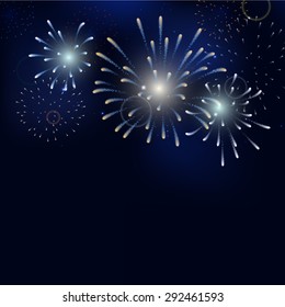 realistic vector fireworks