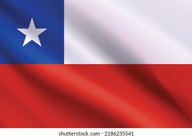 Realistic Vector Flag of Chile or Proper Dimensions and chile national flag