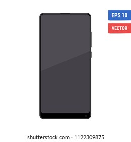 Realistic vector flat mock-up smartphone isolated on white background. Scale image any resolution