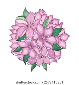 Realistic vector flowers petals buds bouquets. Anemones, peonies pansies magnolia