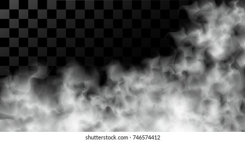 realistic vector fog or smoke transparent graphic template. special effect. vector white smog background illustration