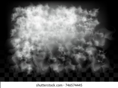 realistic vector fog or smoke transparent graphic template. special effect. vector white smog background illustration