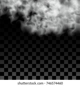 realistic vector fog or smoke transparent graphic template. special effect. vector white smog background illustration