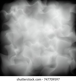 realistic vector fog or smoke transparent graphic template. special effect. vector white smog background illustration