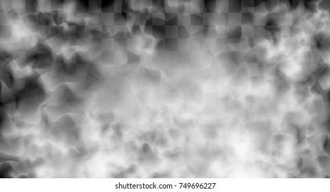 realistic vector fog or smoke transparent graphic template. special effect. vector white smog background illustration
