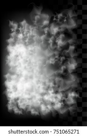 realistic vector fog or smoke transparent graphic template. special effect. vector white smog background illustration