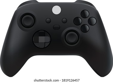 Realistic vector gamepad, video game controller icon