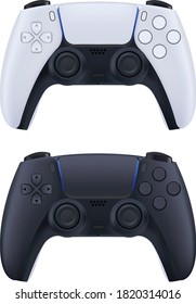 Realistic vector gamepad, video game controller icon