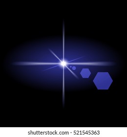 realistic vector glowing lens flare light effect. vector transparent sunlight special lens flare light effect. sun flash with rays and spotlight.