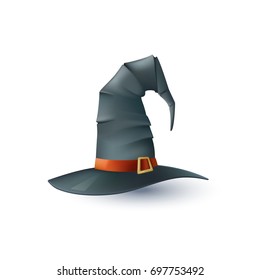 Realistic Vector Halloween Hat Isolated On White Background