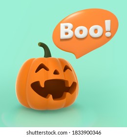 Realistic vector Halloween pumpkin with candle inside. Happy face Halloween pumpkin isolated on background. Vector Eps 10