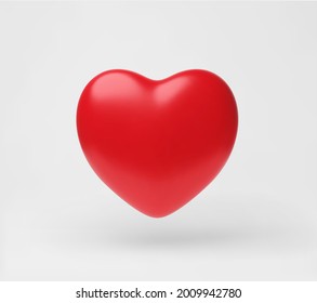 Realistic Vector Heart Illustrations. 3D Model Style