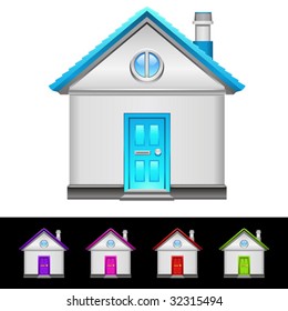 realistic vector home icon set
