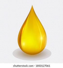 Realistic vector honey drop. Hexagon on white background. Eps10. RGB. Global colors