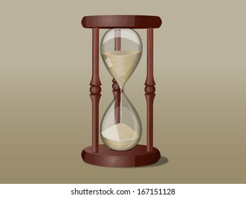 Realistic vector hourglass. Shadows are made with blend. File is in eps10 format.