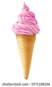 realistic vector ice cream on white background