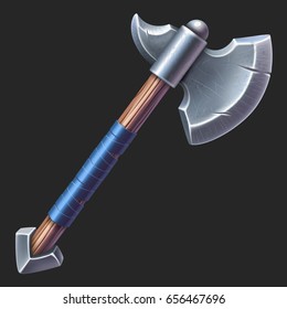 Realistic vector icon Ax for game