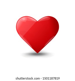 Realistic Vector icon of a red heart