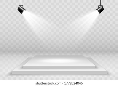 
Realistic vector illustration of a 3D platform on a transparent background. A place to establish something.