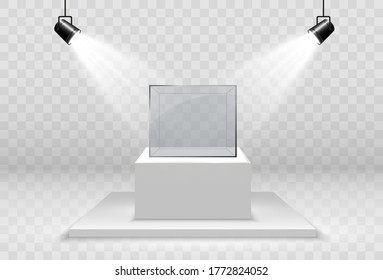 
Realistic vector illustration of a 3D platform on a transparent background. A place to establish something.