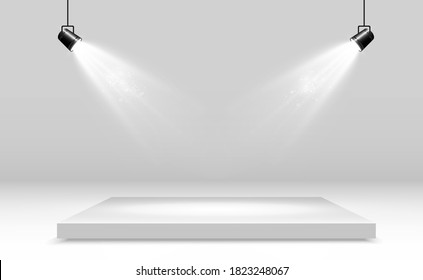 Realistic vector illustration of a 3D platform on a transparent background. A place to establish something.	
