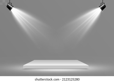 	
Realistic vector illustration of a 3D platform on a transparent background. A place to establish something.