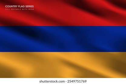 Realistic vector illustration of the Armenia flag, EPS10