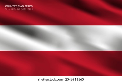 Realistic vector illustration of Austria flag, EPS10