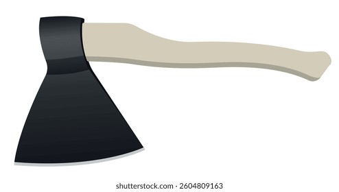 Realistic vector illustration. Axe. Construction and gardening tool.