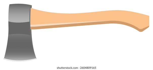 Realistic vector illustration. Axe. Construction and gardening tool.