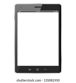 Realistic vector illustration of a black modern tablet. eps10