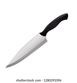 Realistic Vector Illustration of Chef Knife Using Gradient Mesh.